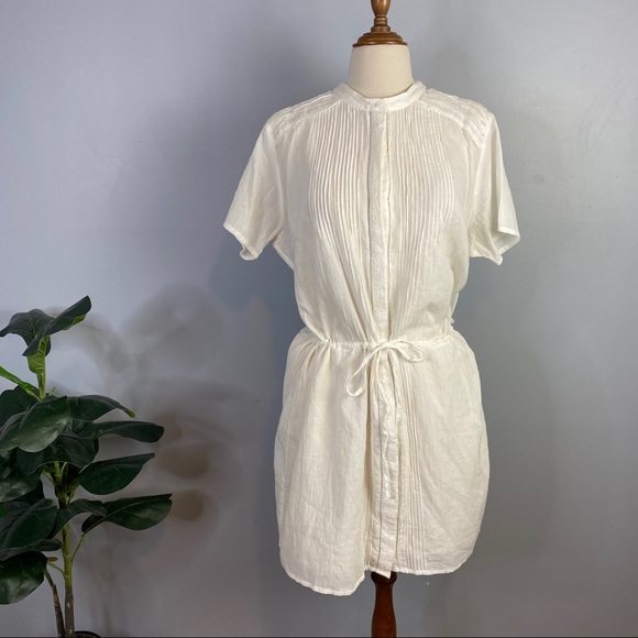 athe Womens Size 42 (12) White Bogo Cotton Dress - Picture 2 of 9